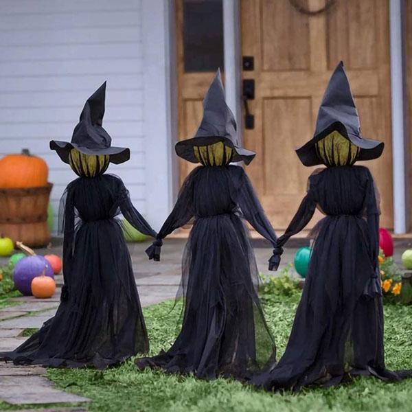 Halloween Light-Up Witches Ghost  Decoration Voice Control