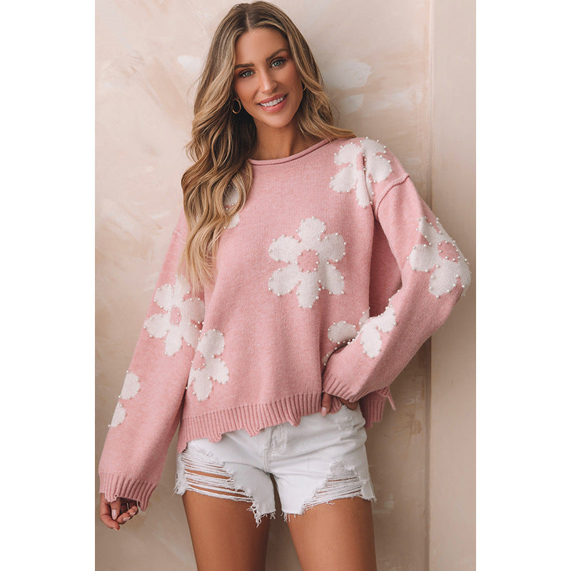 Woman sweater Drop-shoulder Long-sleeve sweater For Women