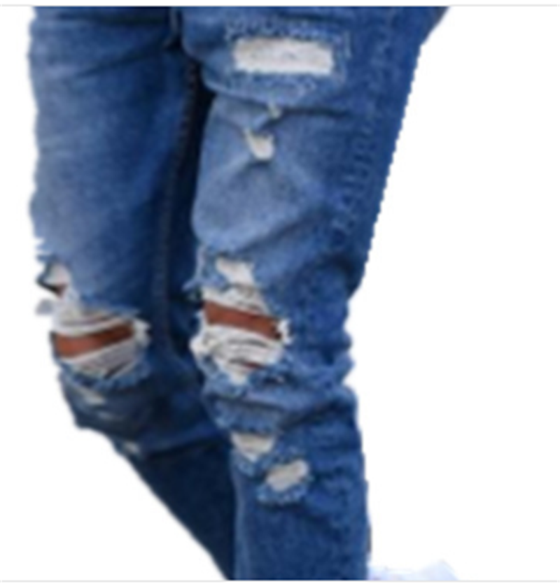 Hole men's jeans