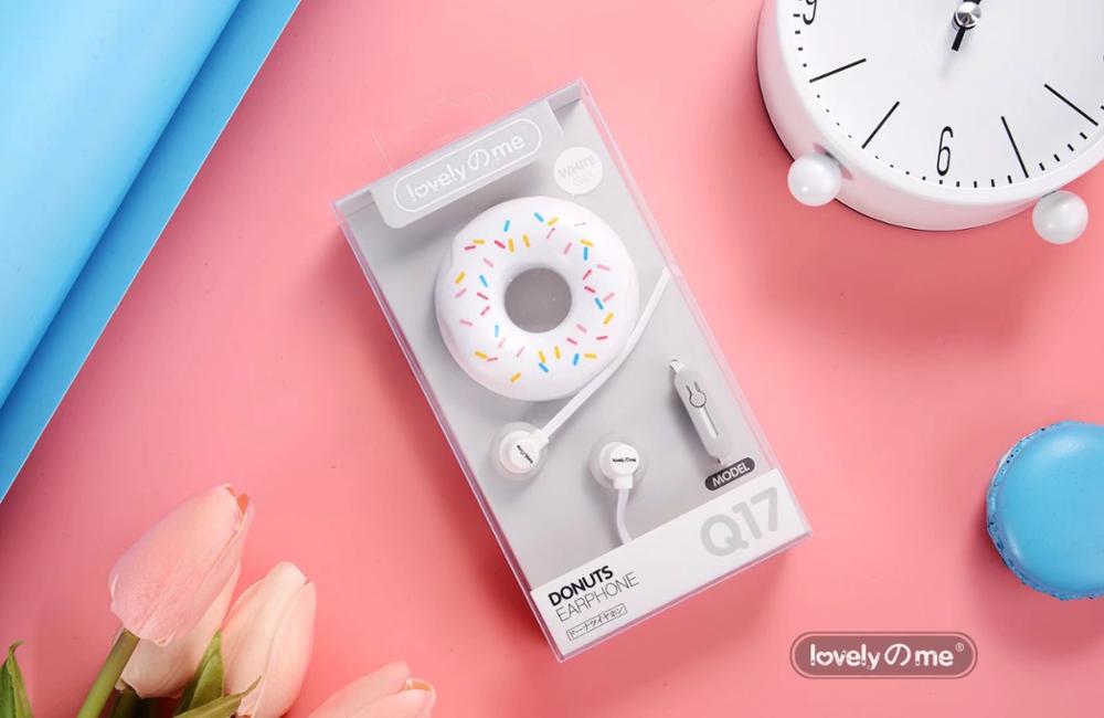 Creative donut winding music subwoofer mobile phone diy big computer headset wired girl male sports gift