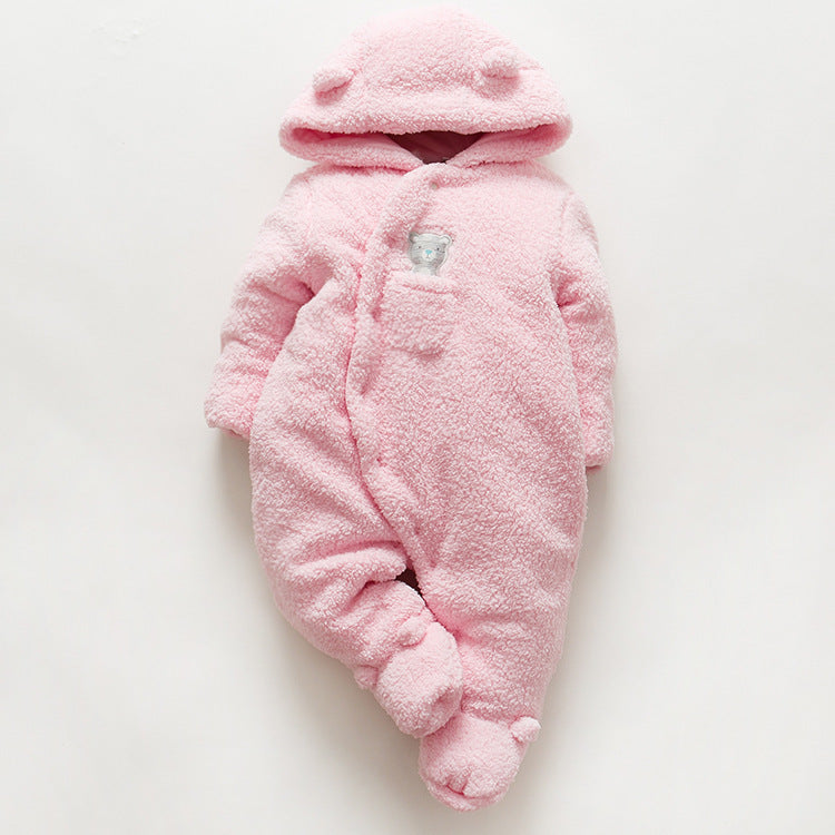 Winter Lamb Cotton Padded Baby Boy Overall