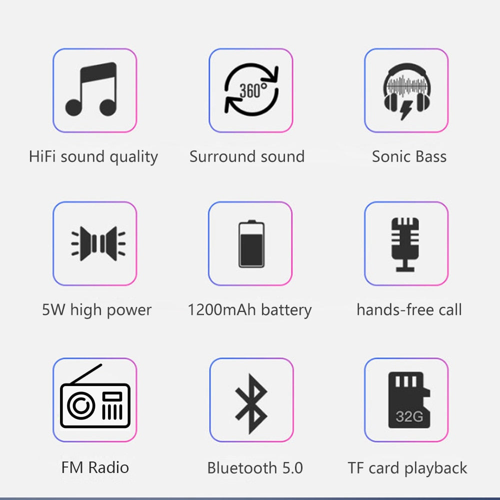 Wireless Outdoor USB Speakers with FM Radio