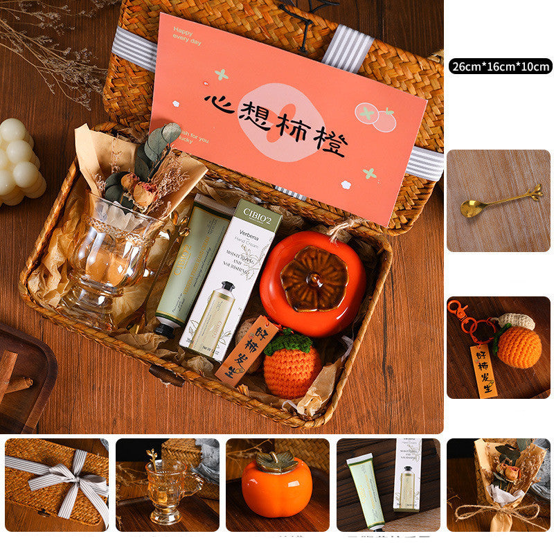 Creative Persimmon Light Luxury Gift Box Set