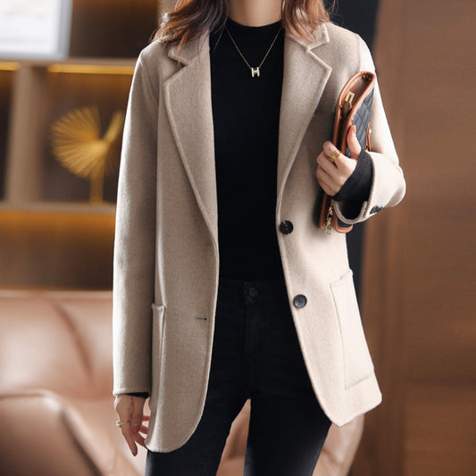 Women's Korean-style coat Casual Thickening Woolen Coat