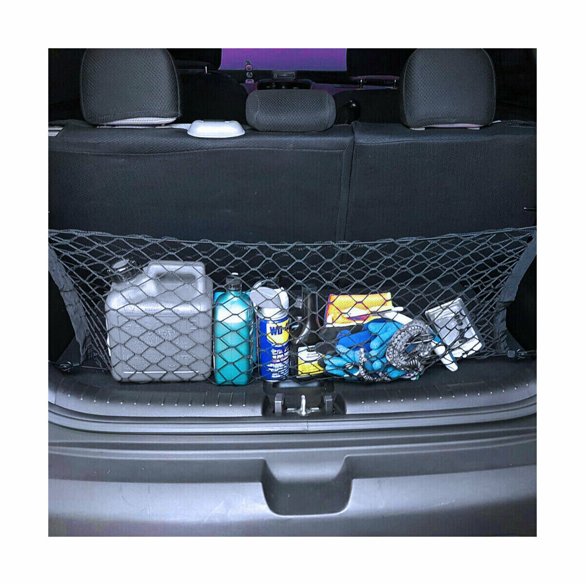 Trunk CARGO NET Car Nylon Elastic Mesh Organizer Truck SUV Universal 4 Hook Rear