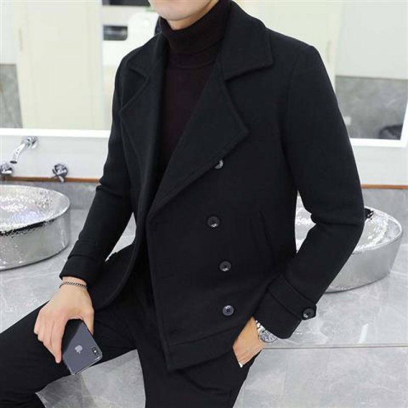 Men’s Casual woolen trench coat