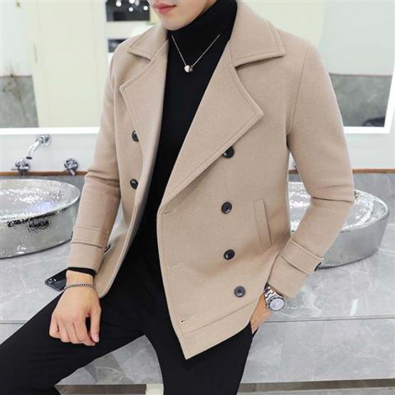 Men’s Casual woolen trench coat