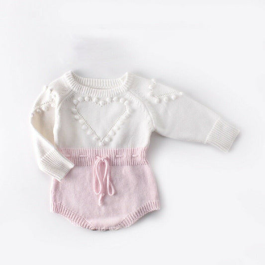 Baby Infant Knitted Wool Long Sleeve Bodysuit