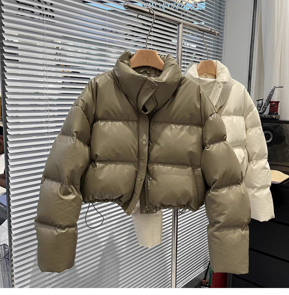 Women's jacket Fashion Stand Collar White Duck Down Jacket