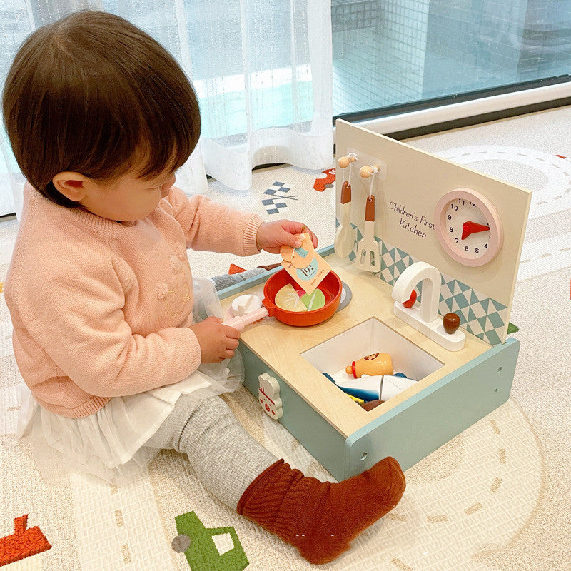 Children's Day Gift Mini Kitchen Set Wooden Toys