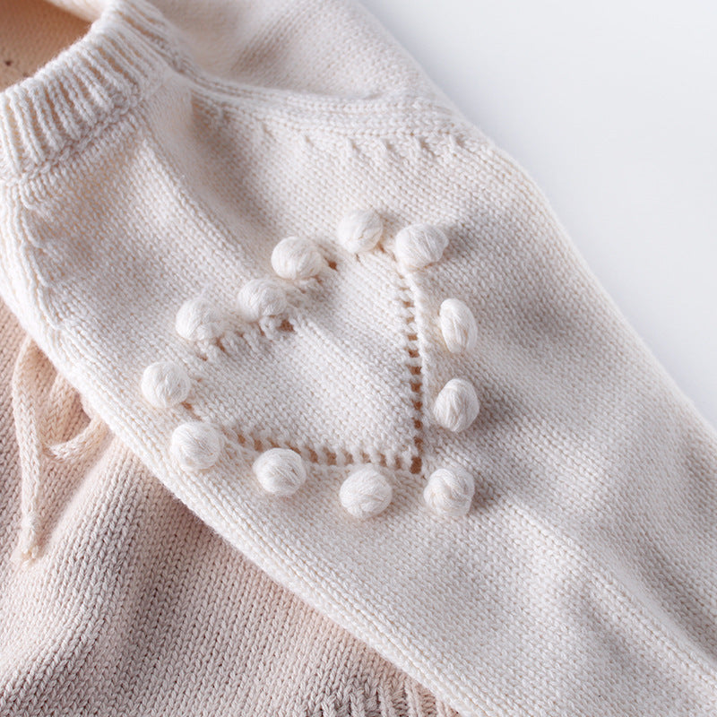 Baby Infant Knitted Wool Long Sleeve Bodysuit