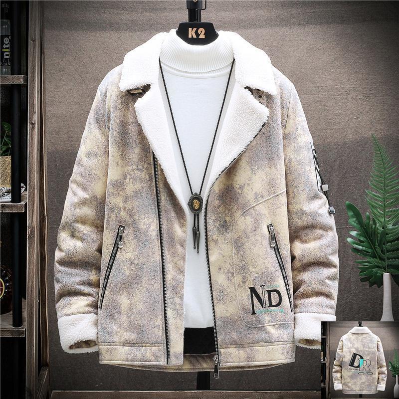 Men's Autumn Winter Lamb Plush Coat