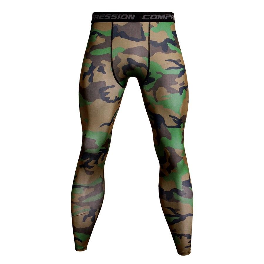 Mens Camo Compression Pants Fit wear Jogging Leggings