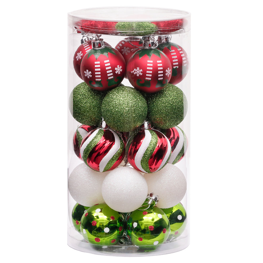 Christmas Tree Decoration With Colored Balls