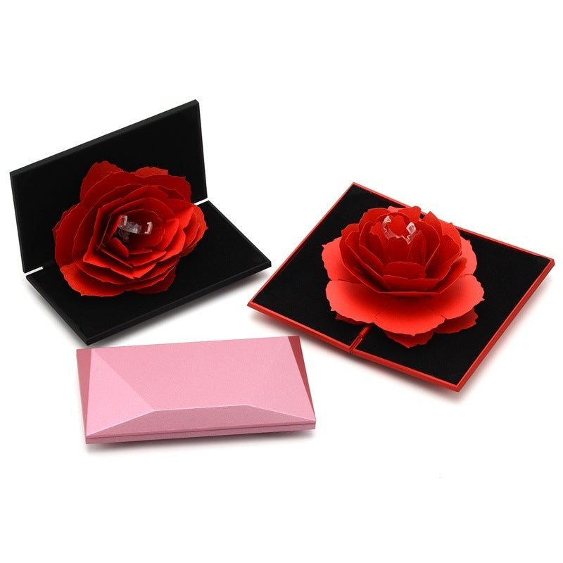 3D Love box heart shaped with rose