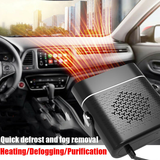 3-in-1 Car Heater Defogger: Mini Plug-In