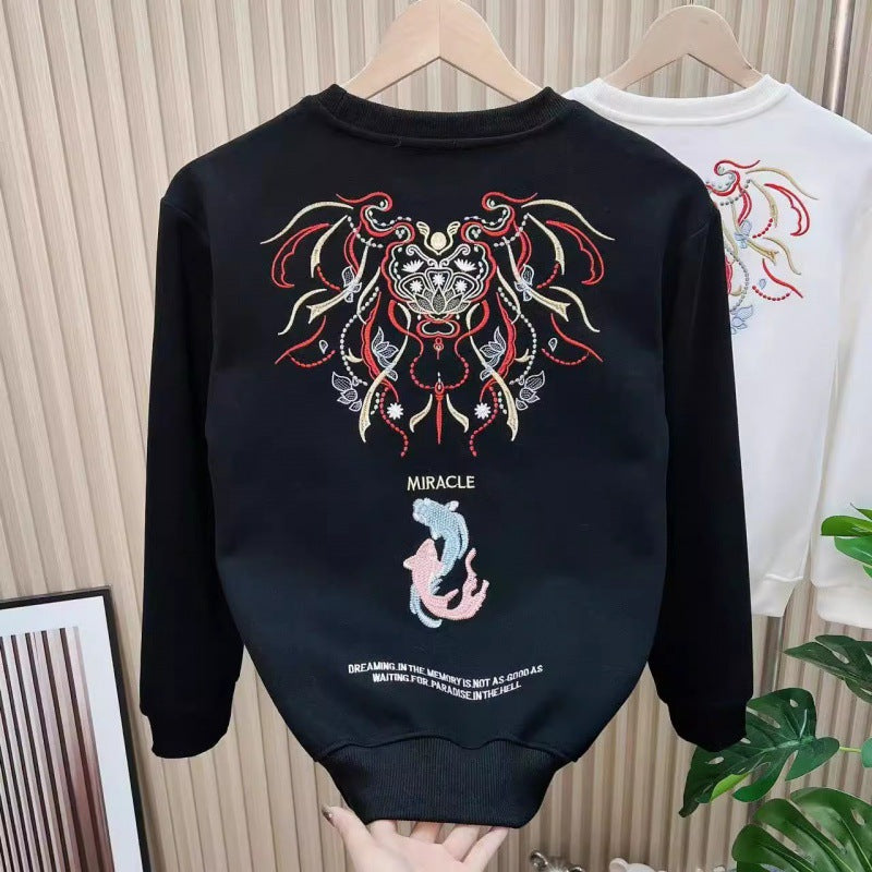 Men’s sweater National Fashion Embroidered Long-sleeved Sweater