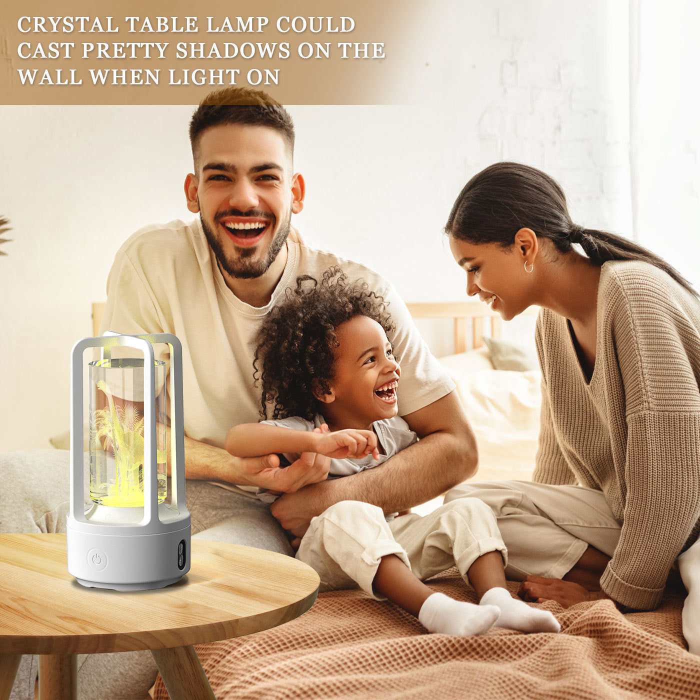 Acrylic crystal lamp with Bluetooth speaker