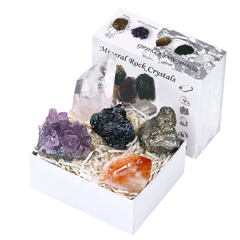 Gift box mineral crystal rocks