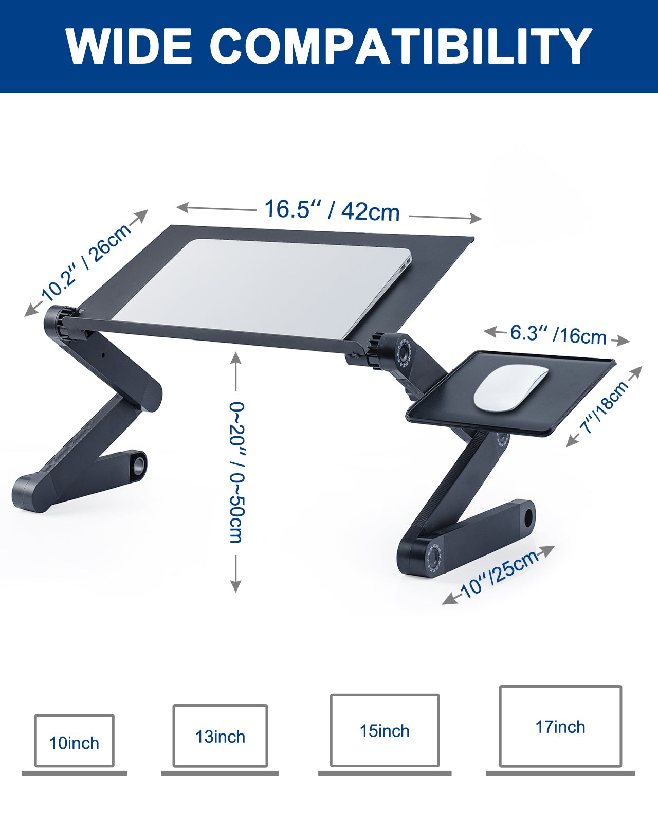 Adjustable Laptop Stand with Cooling Fans