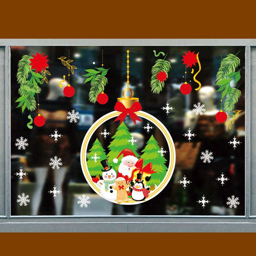 Christmas decorations window glass paste atmosphere Christmas static 