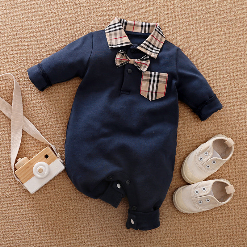 Gentleman Baby Romper Long-sleeved Clothes