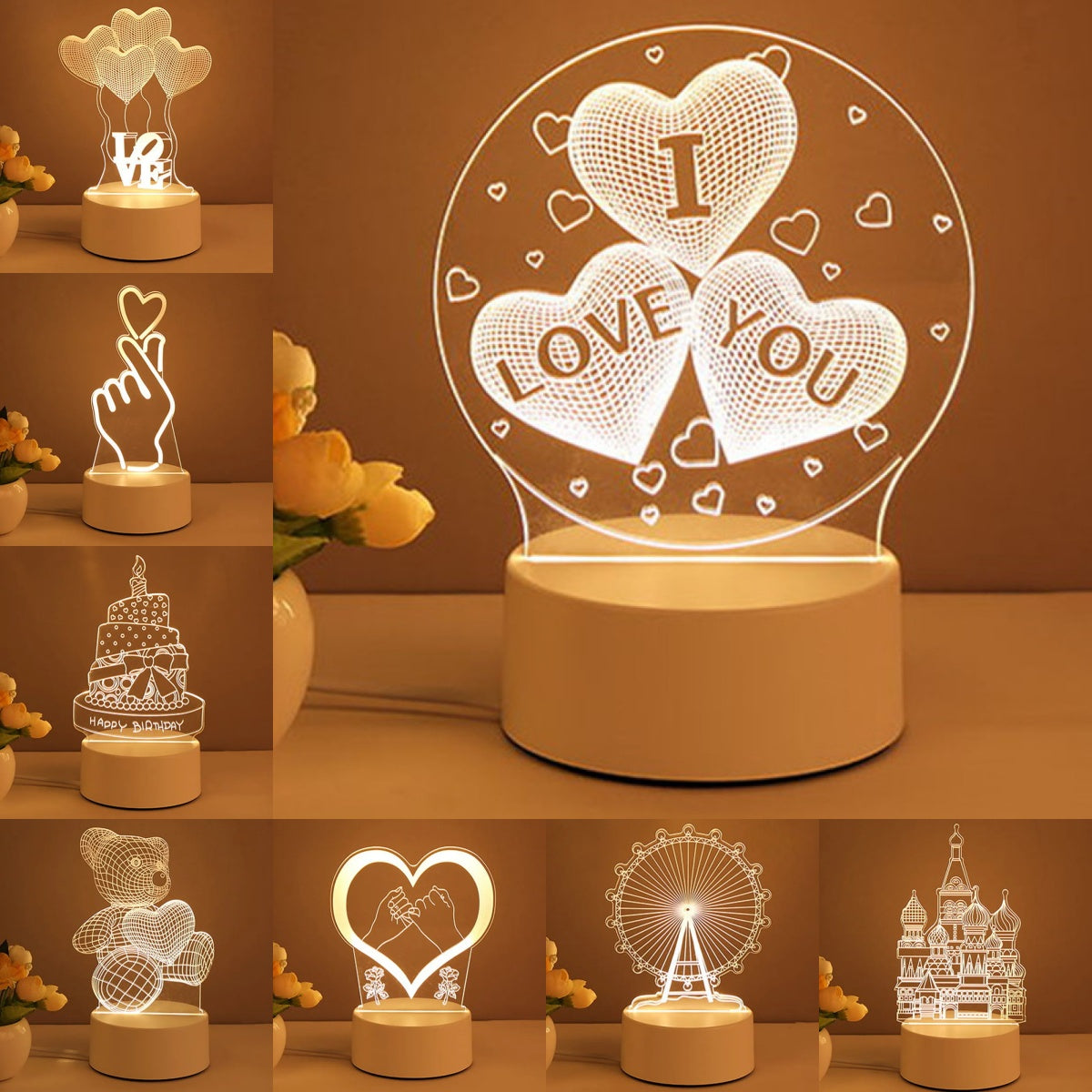 3D Acrylic USB LED Night Lights