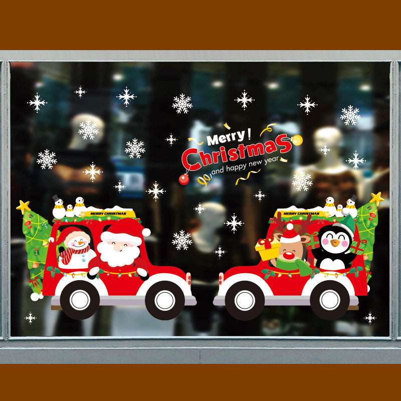 Christmas decorations window glass paste atmosphere Christmas static 