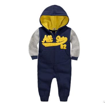 Baby Boy Plus Velvet Hooded Clothes