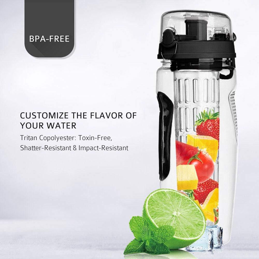 1000ml BPA Free Plastic Fruit Infuser Water Bottle