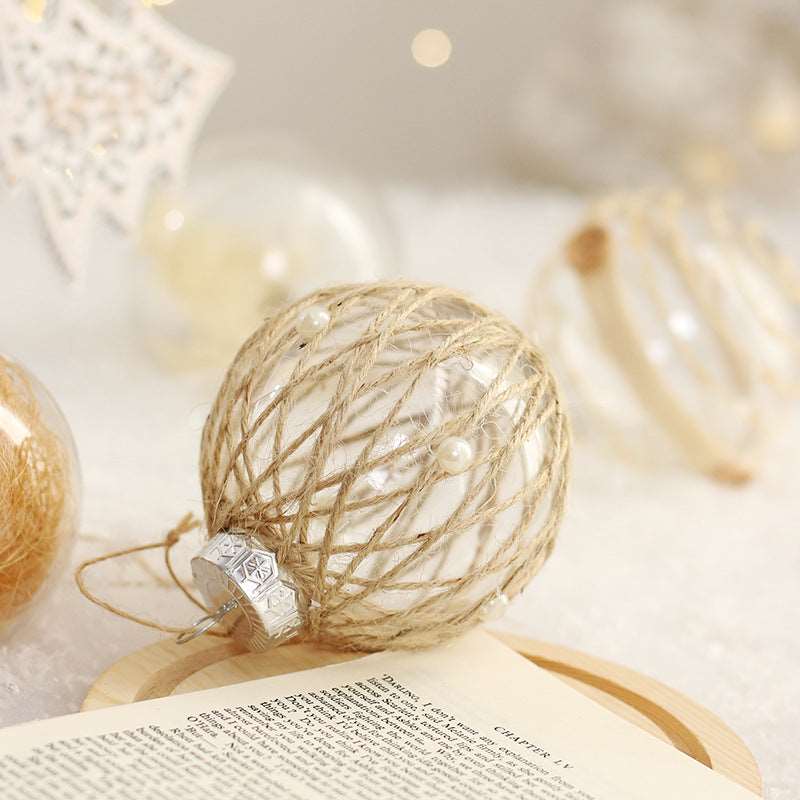 Christmas ornaments 8 CMPET transparent plant Christmas ball set