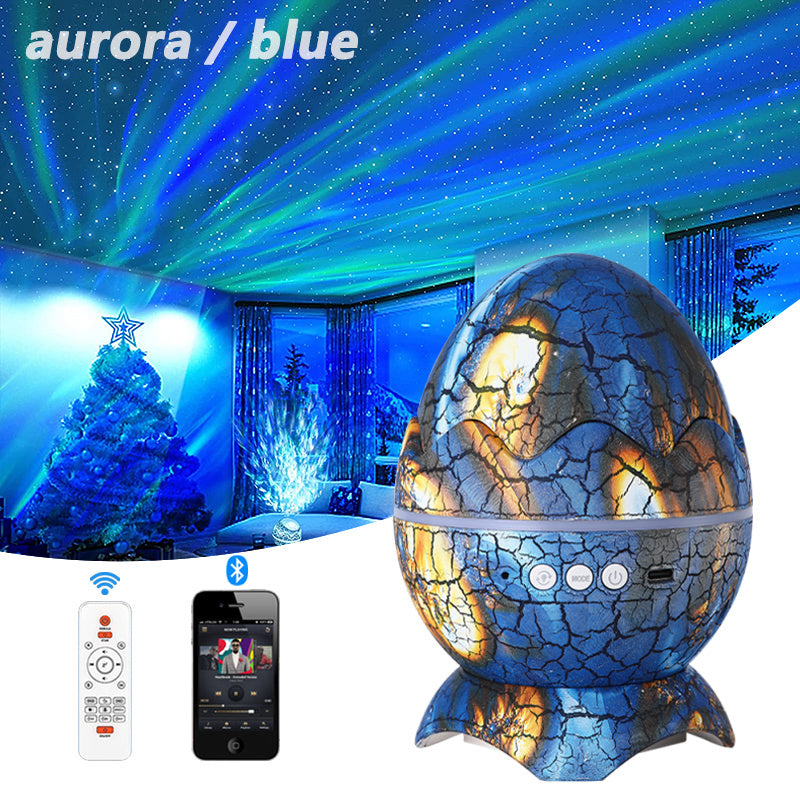 New Star Light Crack Translucent Dinosaur Egg Water Ripple USB Projection Night Light Home Decor