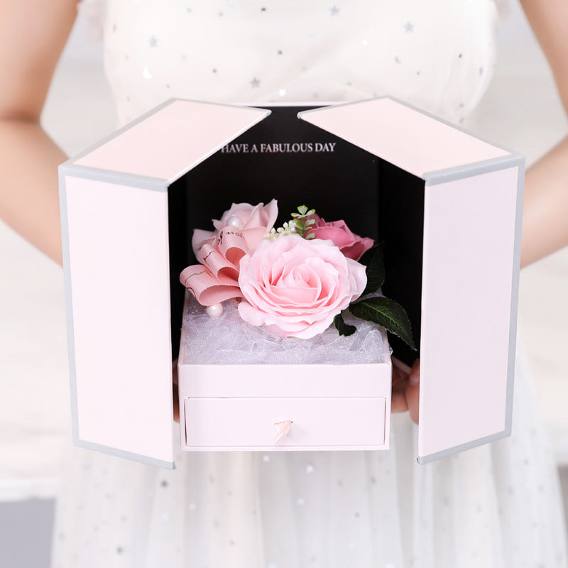 Valentine's Day Creative Roses Jewelry Gift Box