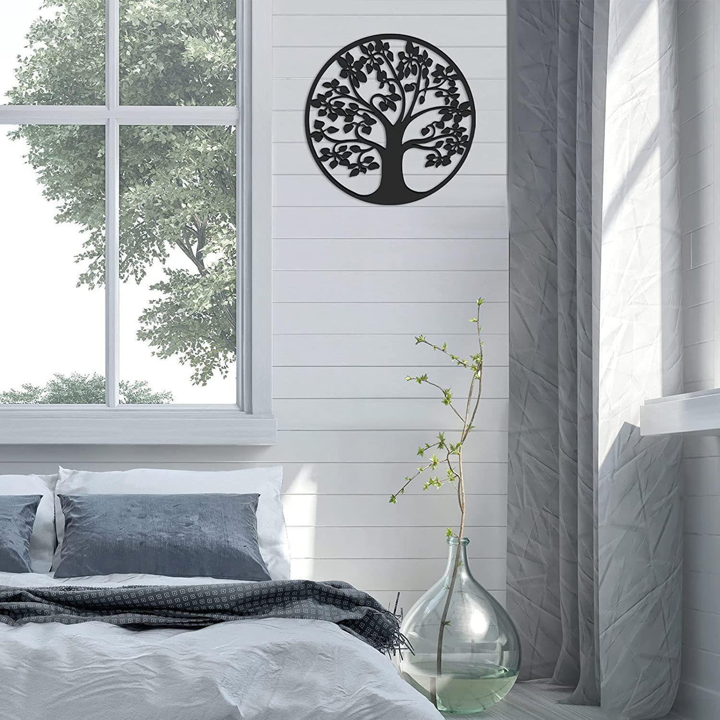 Tree Of Life Home Wall Decoration Metal Silhouette Art Pendant Iron Crafts