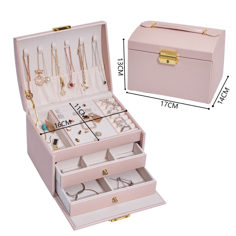 Large Jewelry Storage Multi-layer Suitcase