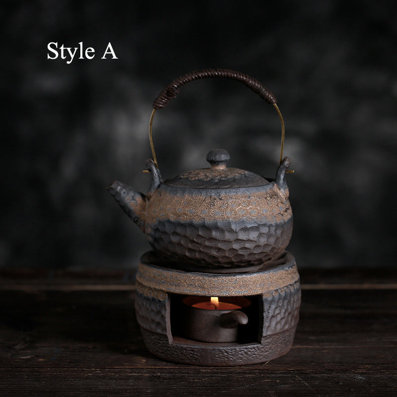 Japanese Style Handmade Retro Tea Warmer, Teapot, Ceramic Kungfu Tea Set