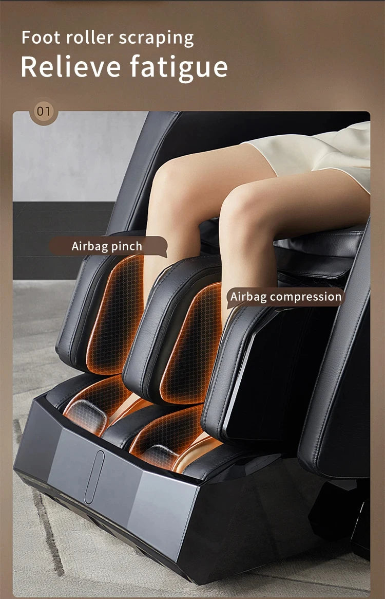 4D SL-Track Zero Gravity full body AirBag Massager Chairs Home 3D Office Chair Luxury Electric Massage Sofa