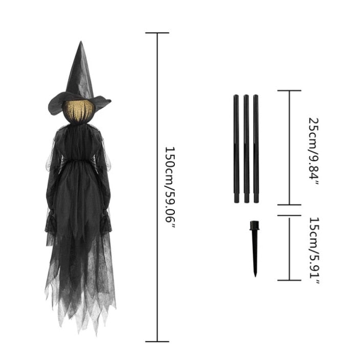 Halloween Light-Up Witches Ghost  Decoration Voice Control