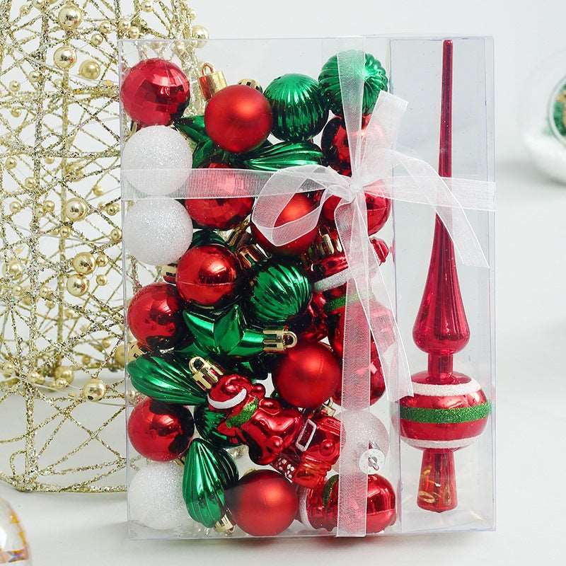 Christmas ornaments 34PCS painted Christmas ball set gift bag mini 