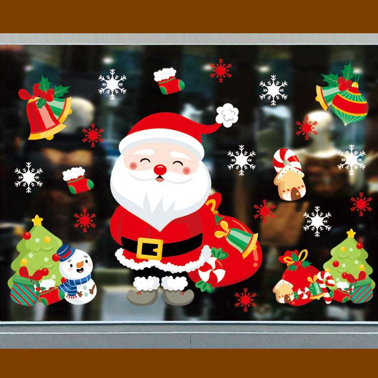 Christmas decorations window glass paste atmosphere Christmas static 