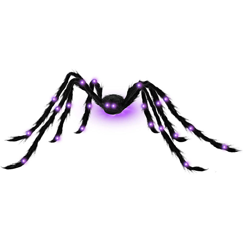 Halloween Decorations Purple Led Luminous Spider 125cm