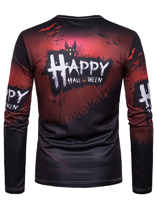 Happy Halloween Pumpkin Print Casual T-shirt