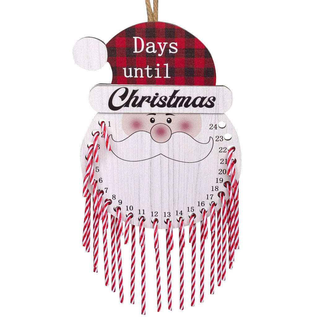 Wooden Christmas Countdown Home Decor Wooden Holiday Candy Cane 