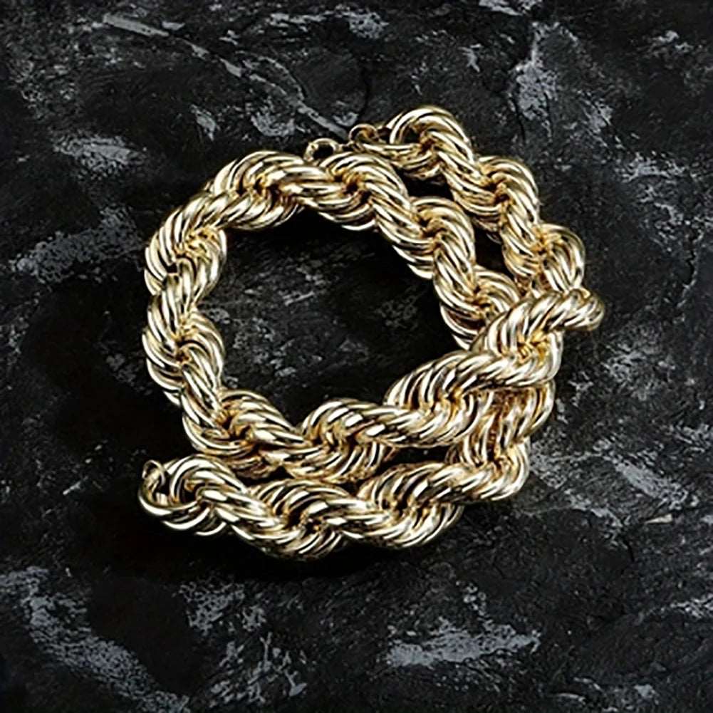 1pc Mens Necklace 30MM Stainless Steel Rope Chain Necklace Big Chunky Necklace Hip Hop Fashion Jewelry For Party Gift 30 inch