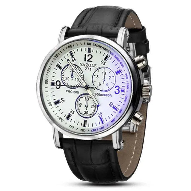 Fashion Faux Leather Mens Analog Quarts Watches