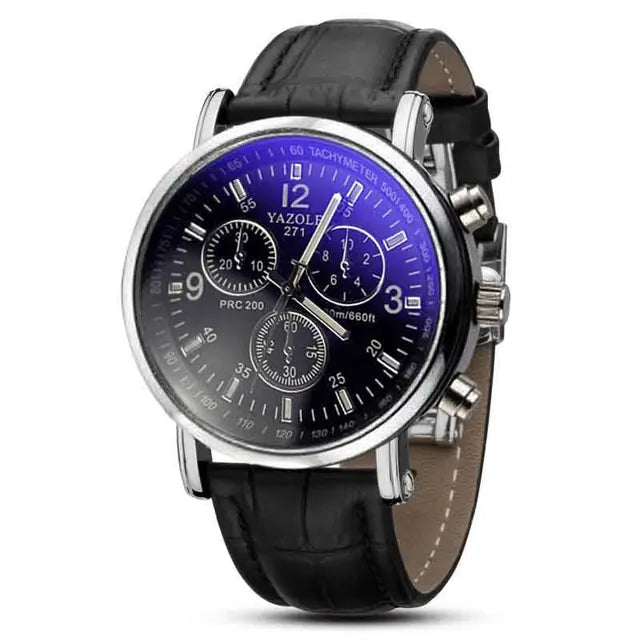 Fashion Faux Leather Mens Analog Quarts Watches