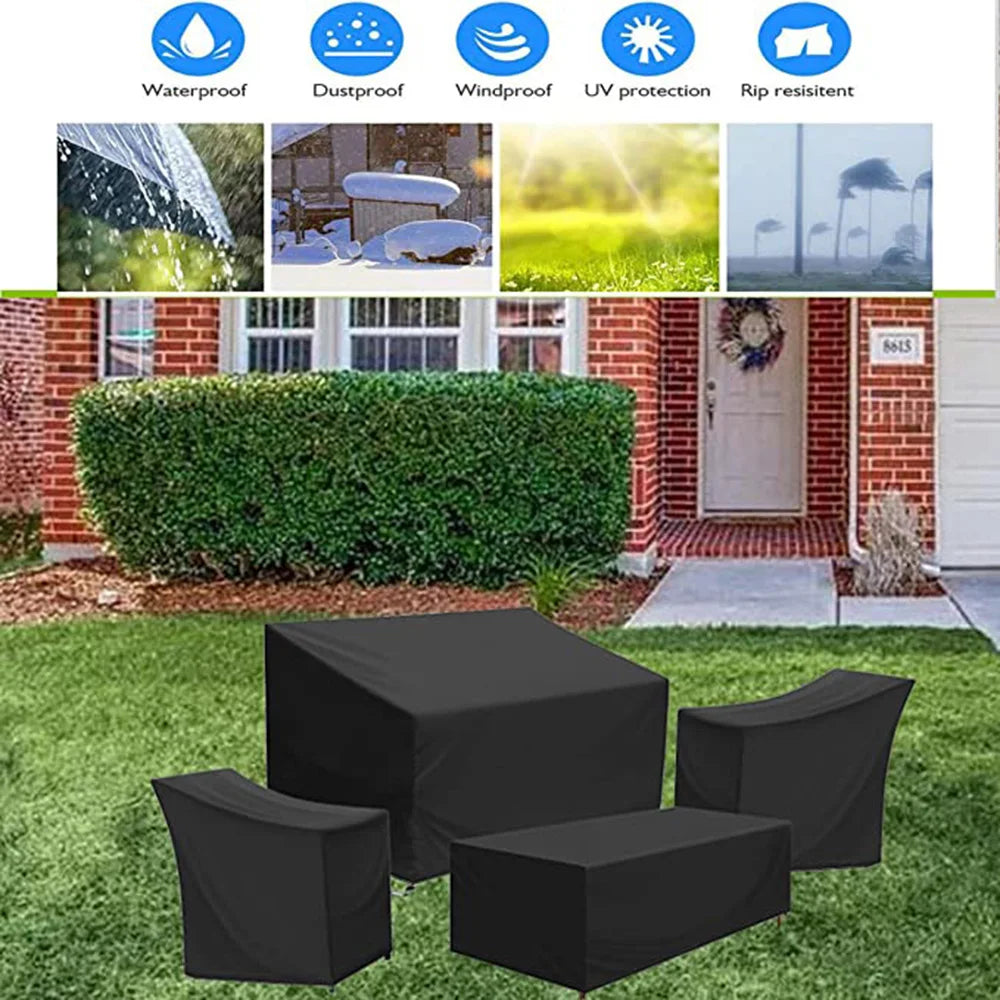 Outfit furnitures cover 4 Piece Wisteria Lane Patio Furniture Cover,  Waterproof and Heavy Duty Garden Furniture Cover Set Waterproof