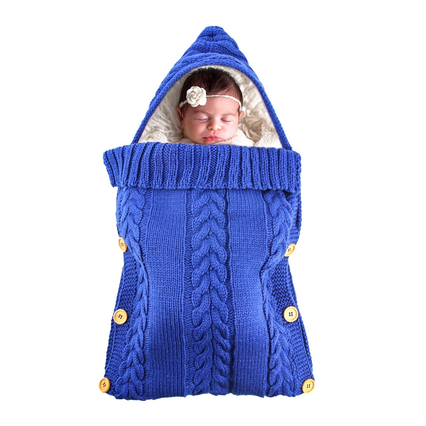 Plush Sleeping Bag Baby Stroller Warm Button Sleeping Bag