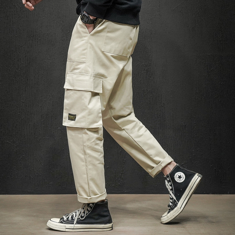 Straight Cargo Pants Men's Trousers