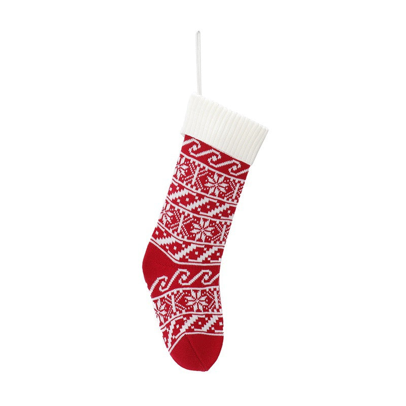 Christmas Decorations Red And Green Wool Socks